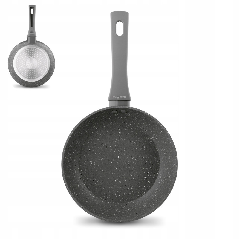 PATELNIA MARMUROWA 20 cm non-stick INDUKCJA Greys Marble KonigHOFFER szara