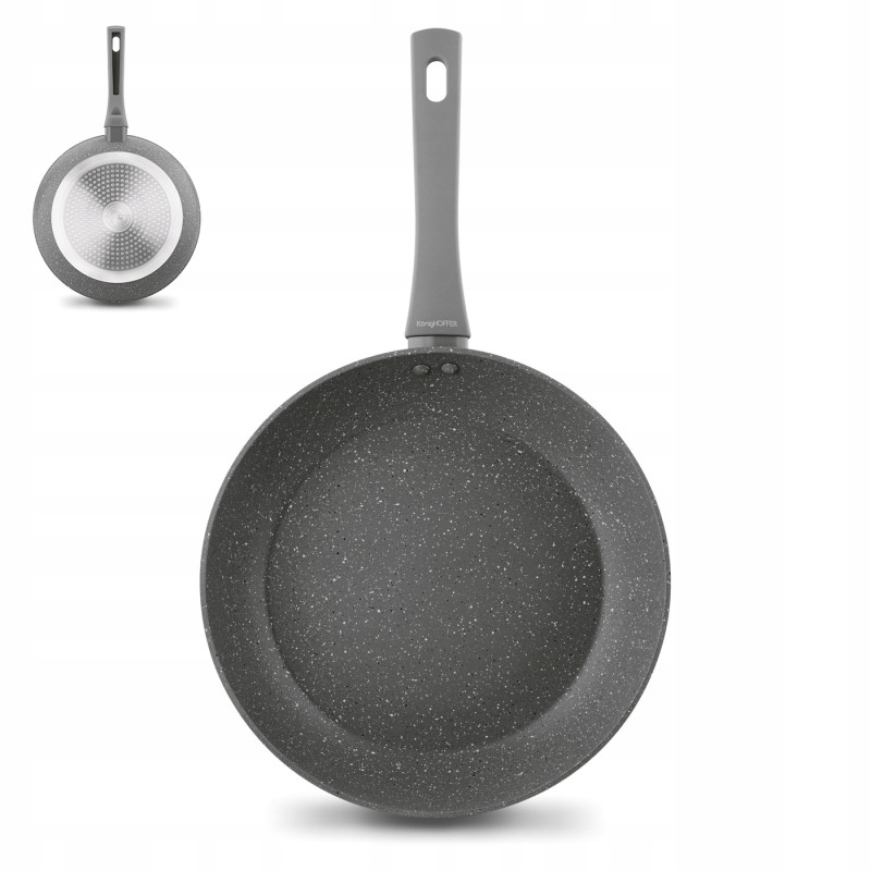 PATELNIA MARMUROWA 28 cm non-stick INDUKCJA Greys Marble KonigHOFFER szara