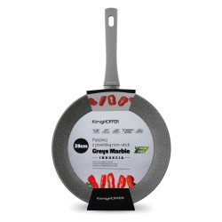 PATELNIA MARMUROWA 28 cm non-stick INDUKCJA Greys Marble KonigHOFFER szara