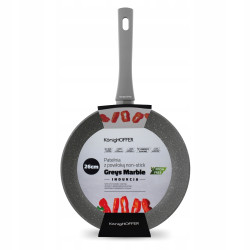 PATELNIA MARMUROWA 26 cm non-stick INDUKCJA Greys Marble KonigHOFFER szara