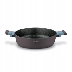 PATELNIA tradycyjna Z DWOMA UCHWYTAMI pokrywą 28cm Luxury Grey II StarkePro