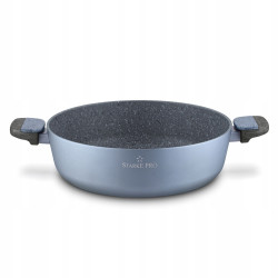 PATELNIA Z DWOMA UCHWYTAMI POKRYWĄ 28cm INDUKCJA StarkePro Double NIEBIESKA