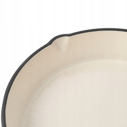 PATELNIA ŻELIWNA emaliowana z uchwytem wylewkami 24 cm KonigHOFFER WIŚNIOWA