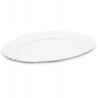 Szklany PÓŁMISEK owalny talerz do serwowania 35 cm Opal Wave BIAŁY