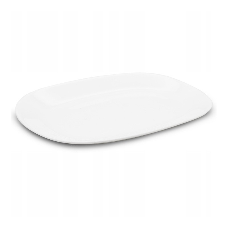 Szklany PÓŁMISEK prostokątny talerz do serwowania 23 cm Opal Modern BIAŁY