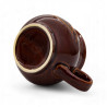 Kamionkowy KUBEK NA GRZANE WINO grzańca z uchwytem 300 ml Bella Fiore BRĄZ