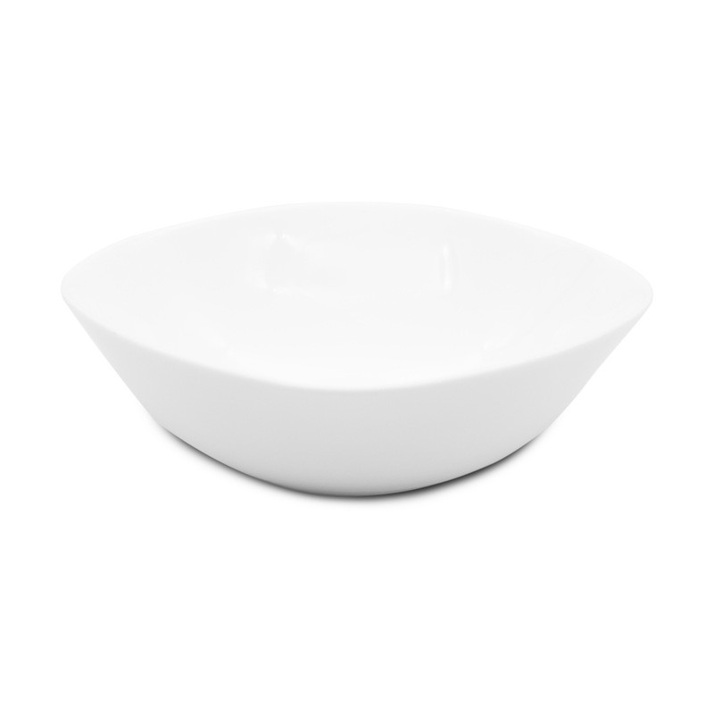 Szklana SALATERKA kwadratowa miska na sałatkę zupę 16,5cm Opal Modern BIAŁA