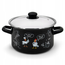 KOMPLET zestaw GARNKÓW EMALIOWANYCH 8 el pokrywki 2/3/4/5 L Meyerhoff ROSÓŁ