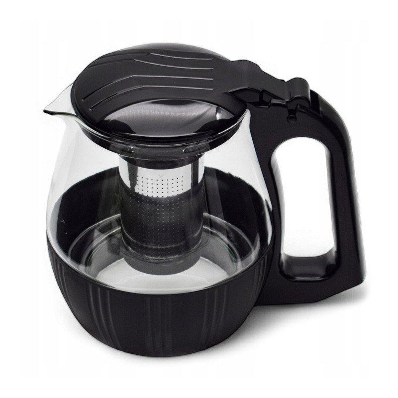 DZBANEK szklany Z ZAPARZACZEM sitkiem do ziół herbaty 2L Meyerhoff CZARNY