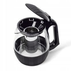 DZBANEK szklany Z ZAPARZACZEM sitkiem do ziół herbaty 2L Meyerhoff CZARNY
