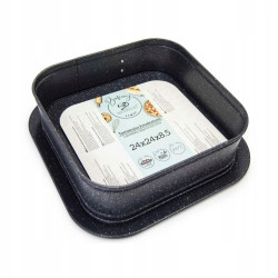 TORTOWNICA blacha forma do pieczenia KWADRATOWA non-stick MARMUREK 24 cm