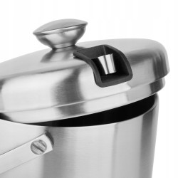 WIADERKO DO LODU 2,8 l z pokrywą + SZCZYPCE satyna Oris KönigHOFFER SREBRNE