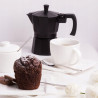 KAWIARKA kafetiera aluminiowa na 9 FILIŻANEK 450 ml Negra Domotti CZARNA