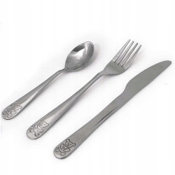 ZESTAW komplet SZTUĆCÓW DLA DZIECI stal nierdzewna 3 el. MIŚ Meyerhoff