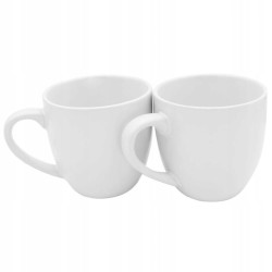 KOMPLET DZBANEK 1 L z PODGRZEWACZEM i dwoma KUBKAMI Bella Fiore BIAŁY