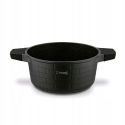 KOMPLET GARNKÓW z pokrywkami + PATELNIA + RONDEL 10 el Brick Marble Starke