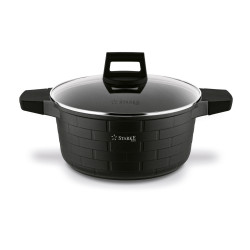 KOMPLET GARNKÓW z pokrywkami + PATELNIA + RONDEL 10 el Brick Marble Starke