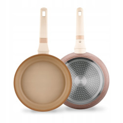 KOMPLET 3 szt. GARNKÓW z pokrywkami + 2x PATELNIA 10 el Coretto Starke Pro