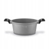 KOMPLET 3 GARNKÓW z pokrywkami + RONDEL + PATELNIA 10 el Musse Grey Starke