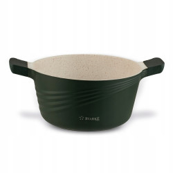 KOMPLET 3 GARNKÓW z pokrywami + PATELNIA + RONDEL 10 el Naturale Starke Pro