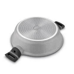 KOMPLET 3 GARNKÓW z pokrywkami + RONDEL + PATELNIA 10 el Musse Grey Starke