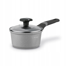 KOMPLET 3 GARNKÓW z pokrywkami + RONDEL + PATELNIA 10 el Musse Grey Starke