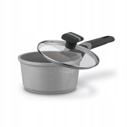 KOMPLET 3 GARNKÓW z pokrywkami + RONDEL + PATELNIA 10 el Musse Grey Starke