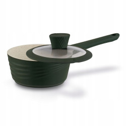 KOMPLET 3 GARNKÓW z pokrywami + PATELNIA + RONDEL 10 el Naturale Starke Pro