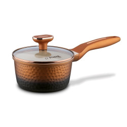 KOMPLET 3 GARNKÓW pokrywy + RONDEL + PATELNIA 10 el Texture Copper Starke