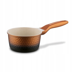 KOMPLET 3 GARNKÓW pokrywy + RONDEL + PATELNIA 10 el Texture Copper Starke