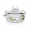 Komplet GARNKÓW EMALIOWANYCH 0,7/1,5/2,95 l + pokrywki 6 el. OLIVES Banquet