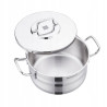 GARNEK stalowy NIERDZEWNY z pokrywą INDUKCJA 2,6 l śr 18 cm Astra Korkmaz