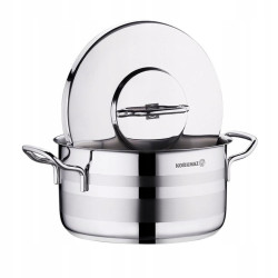 GARNEK stalowy NIERDZEWNY z pokrywą INDUKCJA 2,6 l śr 18 cm Astra Korkmaz