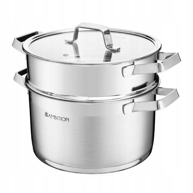 GARNEK stalowy do gotowania NA PARZE 20 cm 2,5 L Kitchen Pro Ambition