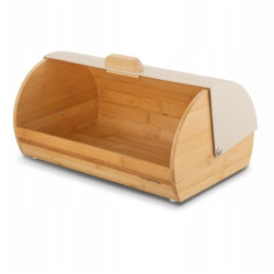 CHLEBAK GEOMETRIC BAMBUSOWY BEŻOWY pojemnik na pieczywo KonigHOFFER