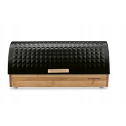 CHLEBAK GEOMETRIC BAMBUSOWY CZARNY pojemnik na pieczywo KonigHOFFER