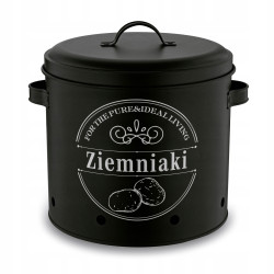 Zestaw 3 METALOWYCH POJEMNIKÓW kuchennych ziemniaki cebula czosnek Tadar