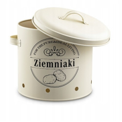 Komplet , Zestaw POJEMNIKÓW KUCHENNYCH NA WARZYWA BEŻOWE metalowe