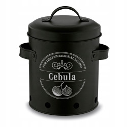 Zestaw 3 METALOWYCH POJEMNIKÓW kuchennych ziemniaki cebula czosnek Tadar